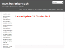 Tablet Screenshot of baslerkunst.ch